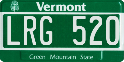 VT license plate LRG520