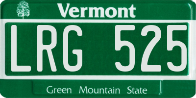 VT license plate LRG525