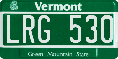 VT license plate LRG530
