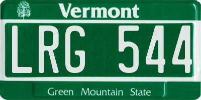 VT license plate LRG544