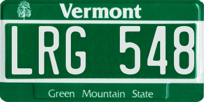 VT license plate LRG548