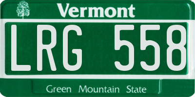 VT license plate LRG558