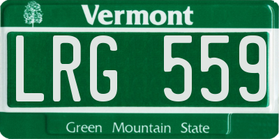 VT license plate LRG559