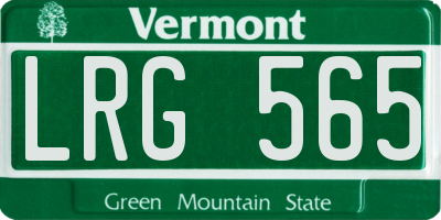 VT license plate LRG565
