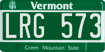 VT license plate LRG573