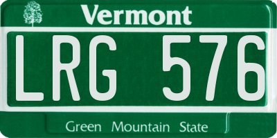 VT license plate LRG576