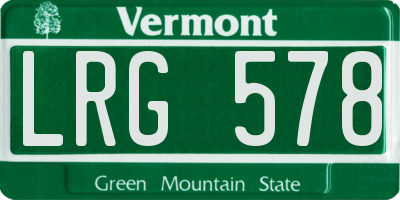 VT license plate LRG578