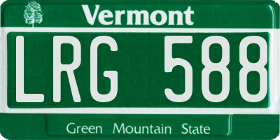 VT license plate LRG588