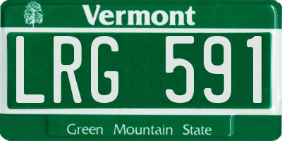 VT license plate LRG591
