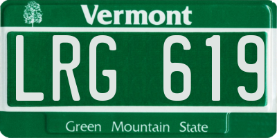 VT license plate LRG619