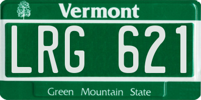 VT license plate LRG621