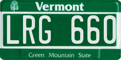 VT license plate LRG660