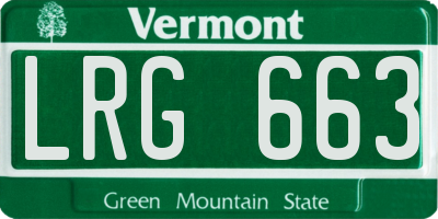VT license plate LRG663