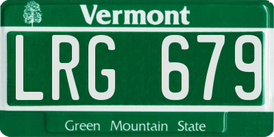 VT license plate LRG679