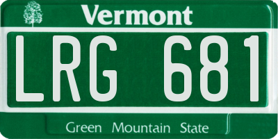 VT license plate LRG681