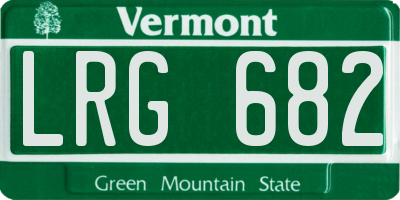 VT license plate LRG682