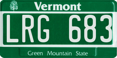VT license plate LRG683