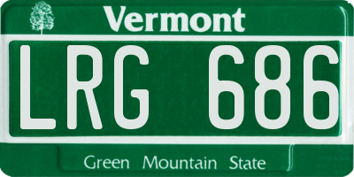 VT license plate LRG686