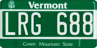 VT license plate LRG688
