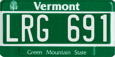 VT license plate LRG691