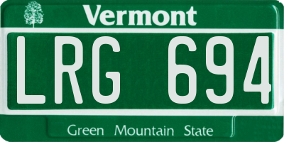 VT license plate LRG694