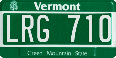 VT license plate LRG710