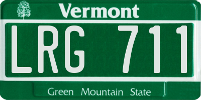 VT license plate LRG711