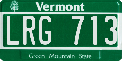 VT license plate LRG713
