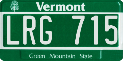 VT license plate LRG715