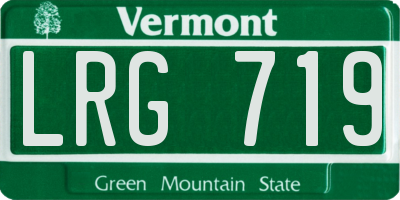 VT license plate LRG719