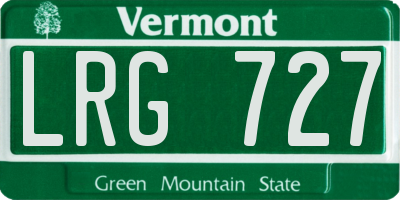 VT license plate LRG727