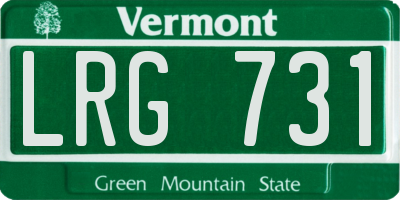 VT license plate LRG731