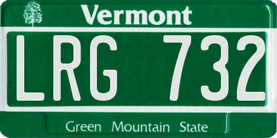 VT license plate LRG732
