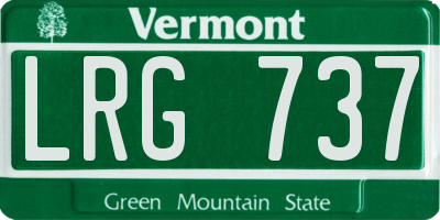 VT license plate LRG737