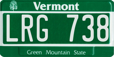 VT license plate LRG738