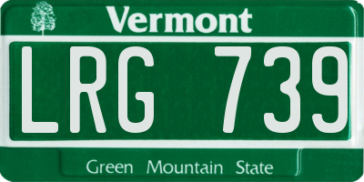 VT license plate LRG739