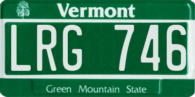 VT license plate LRG746