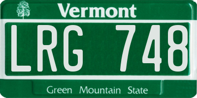 VT license plate LRG748
