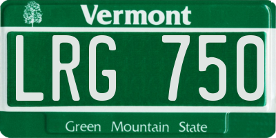 VT license plate LRG750