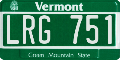 VT license plate LRG751