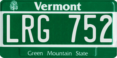 VT license plate LRG752