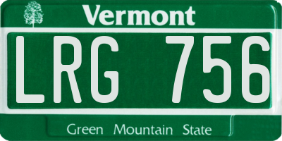 VT license plate LRG756
