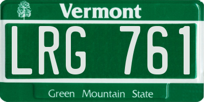 VT license plate LRG761