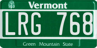VT license plate LRG768