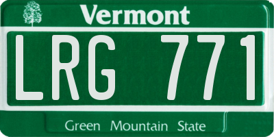 VT license plate LRG771
