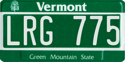 VT license plate LRG775