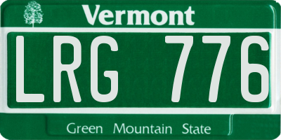 VT license plate LRG776