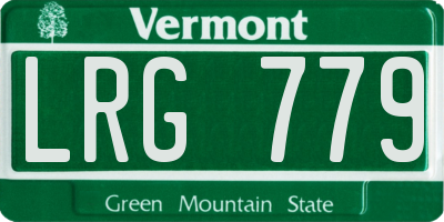 VT license plate LRG779