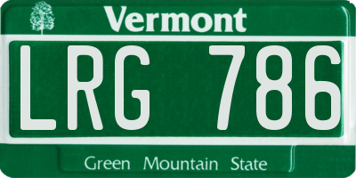 VT license plate LRG786