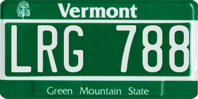 VT license plate LRG788